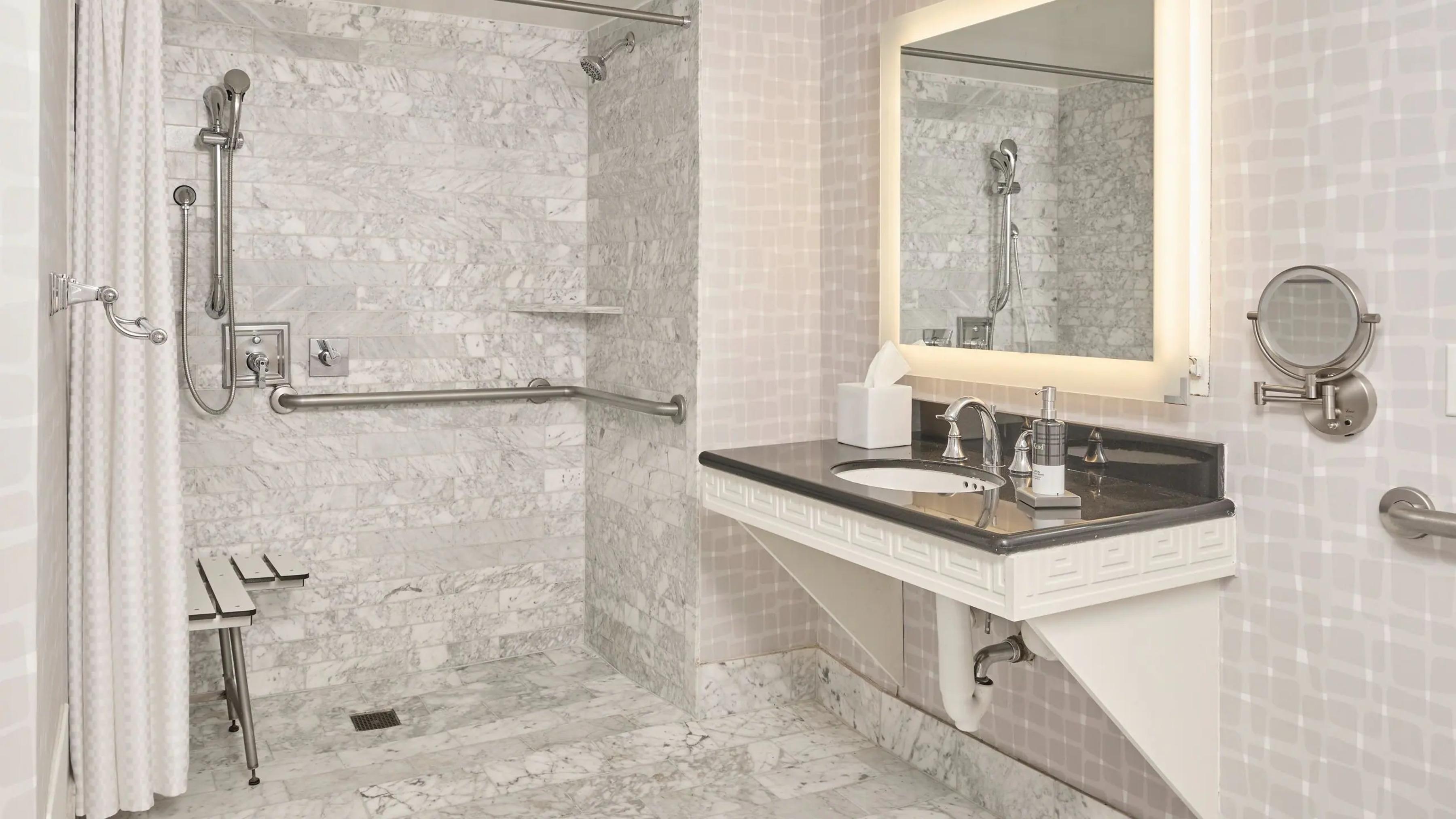 Coastal Suite One King Bed Balcony Accessible Roll Shower